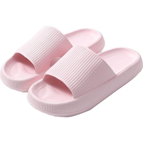 Women Thick Platform Slippers Summer Beach Eva Soft Sole Slide Sandals Leisure Men Ladies Indoor Bathroom Anti-slip Shoes