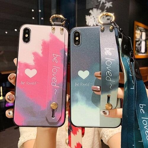 Neck Lanyard Case For Huawei P40 P30 P20 Pro Nova 8 Pro 6 7 SE Pro 3i 4 4E 5 5i Be Loved Wrist Strap Cover Phone Holder Coque