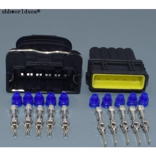 Shhworldsea 5 Pin 5 Way Sealed Female And Male Junior Power Timer JPT Connector Plug 282193-1