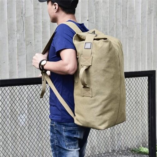 Large Capacity Travel Climbing Bag Tactical Military Backpack Women Army Bags Canvas Bucket Bag Shoulder Sports Bag Male