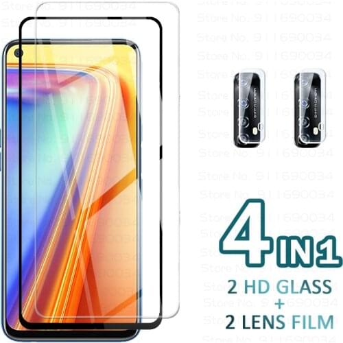 For OPPO Realme 7 Global Glass Screen Protector Tempered Glass Realme7 Glass for Real Me 7 RMX2155 6.5" Camera Lens Glass
