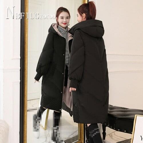 Long Style 2020 Winter Bread Style Women Parkas Korean Loose Thick Female Coat