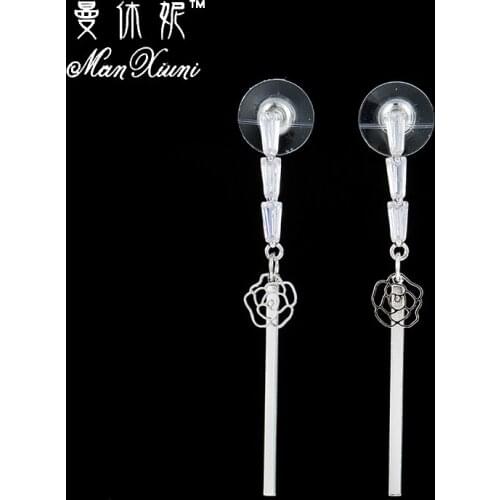 Manxiuni Original Earrings for women Cubic Zirconia Earring Long Drop Earrings for Women Engagement Fine Jewelry