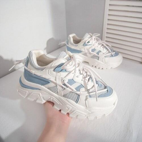 Mesh Breathable Casual Shoes Women Sneakers Platform 2021 New Autumn Female Casual Sneakers Whtie Shoes Comfortable