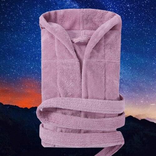 Winter Cotton Womens Towel Fleece Bathrobes Homewear Terry Bathrobe Solid Color Plus Size Home Robe for Women Bridesmaid Robes