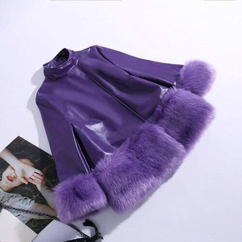 Herstory Winter Solid Coats Women Thick Faux Leather Fur Sheepskin Coat Female PU Fur Leather Jacket Aviator Furry Warm Jacket