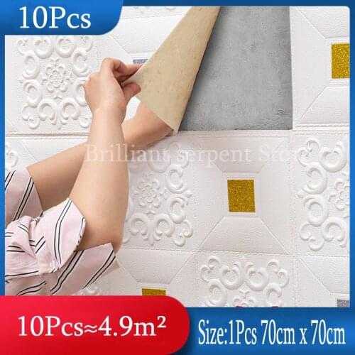 3D Wall Stickers ceiling sticker roof decoration Foam wallpaper waterproof DIY TV background wallpaper decoration sticker