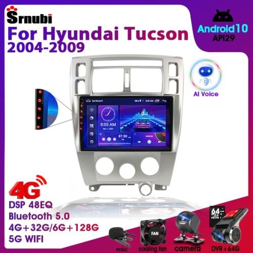 Srnubi Android 10 Car Radio For Hyundai Tucson 2004 2005 2006 - 2009 Multimedia Video Player GPS Navigation 2 Din WIFI Head Unit
