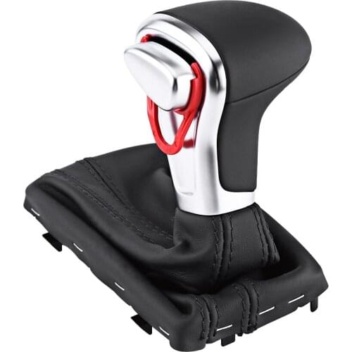 Auto Automatic Shift Knob New Gear Shift Knob Gaitor Boot Cover Black Leather for A5 A4L Q5 B8 B8PA