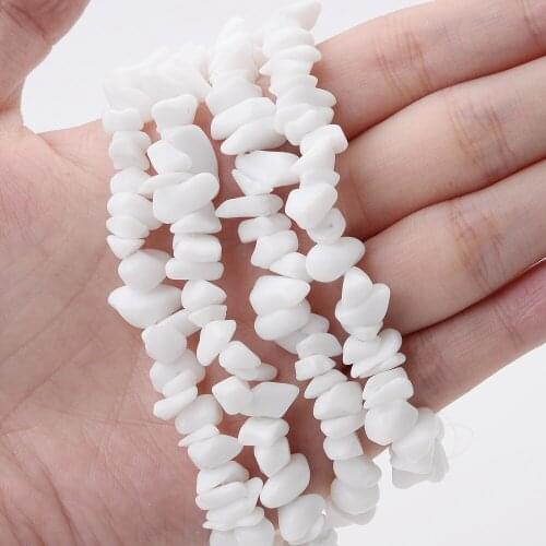 Natural Irregular White porcelain Stone Beads for Jewelry Making DIY Charm Bracelet Necklace Earrings Accessories 15'' /Strand