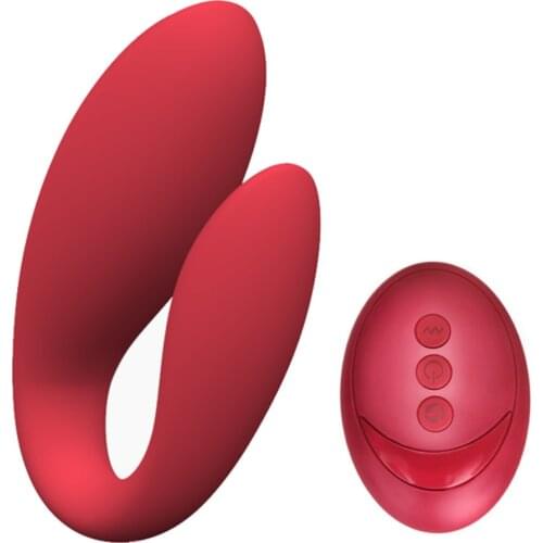Wireless Vibrator Adult Toys For Couples USB Rechargeable Dildo G Spot U Silicone Stimulator Double Vibrators Sex Toy For Women