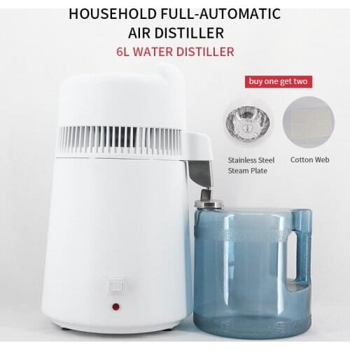 HOOLOO 6L Household Pure Water Distiller Water Purifier Container Stainless Steel Distilled Water Filter Device