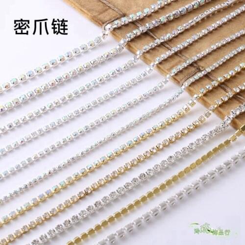 1 Meter Luxury Croc Charms Designer DIY Rhinestone Shoes Chain for Crocs Luxury Clogs Shoes Accessories Fashion Croc Decoration