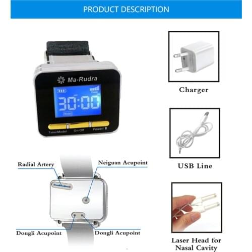 Blood Pressure Watch Laser therapy High Blood Sugar Banlance Lipid Diode LLLT For Diabetes hypertension Treatment Diabetic Watch