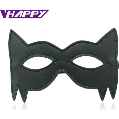 Cheap Leather Blindfold Sexy Eye Mask Bondage Masque Mask Sex Aid Party Fun Flirt Sex Toys For Couple Mask Women VP-EM008026A