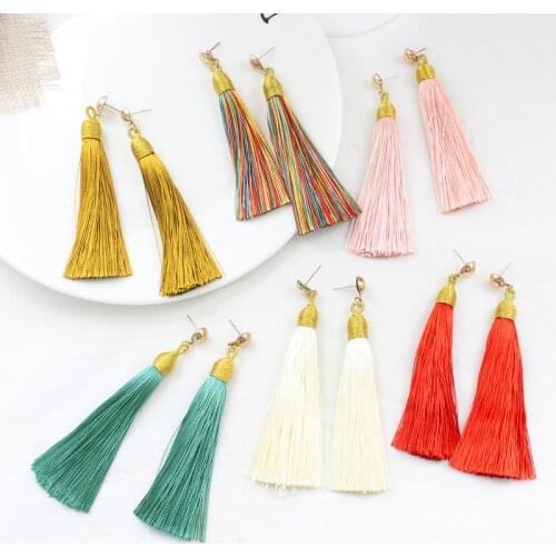 Long Tassel Drop Earrings for Women Vintage Ethnic Lady Fashion Bohemian Statement Fringe Dangle Women Earring Jewelry Brincos