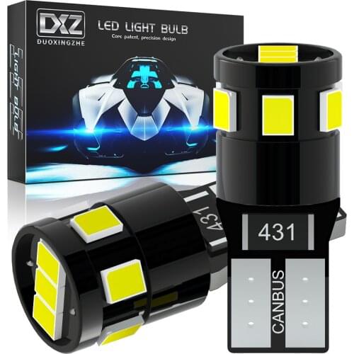 DXZ 2PCS Canbus W5W T10 LED Bulbs 9SMD 12V WY5W 194 Car Interior Map Dome Parking Clearance Light for BMW Mercedes Audi 6500K
