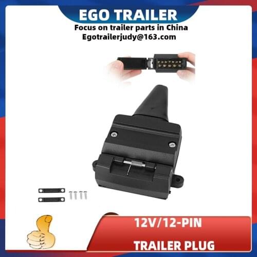 EGO TRAILER 12 Pin Flat Trailer Plug Set Connector Male Caravan Camper