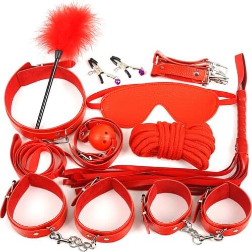 Restraints for Sex,10Pcs BDSM Toys Leather Bondage Sets Restraint Kits Sex Things for Couples SEX Product