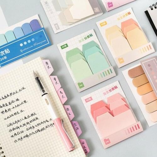 SaYing Gradient Color Classification Sticky Students Use Cute Fluorescence Journal Colored Instructions Fluorescent Notes