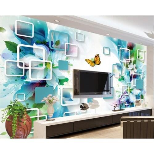 Beibehang Custom photo wallpaper hand painted fantasy floral creative butterfly background wall decorative wallpaper painting