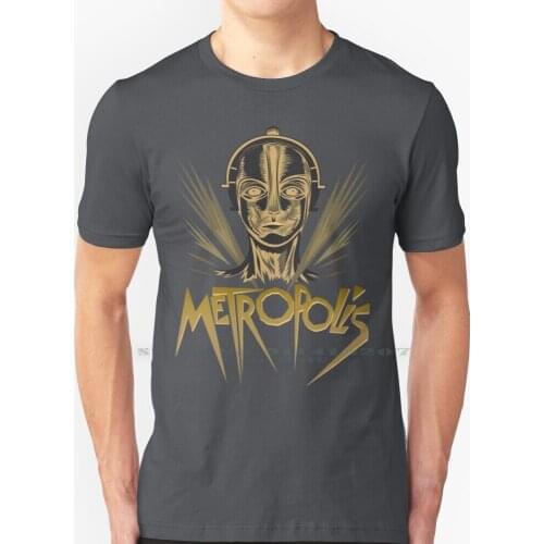 Metropolis T Shirt 100% Pure Cotton Metropolis 1927 Movie Film Old Flyer Cinema Retro Vintage Entertainment Show Advertising
