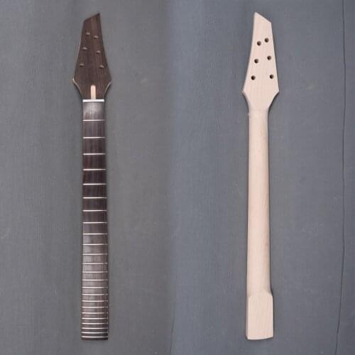 J12 Maple Electric Guitar Neck 24 Fret 25.5inch ROSEWOOD Fretboard Unfinished INLAY