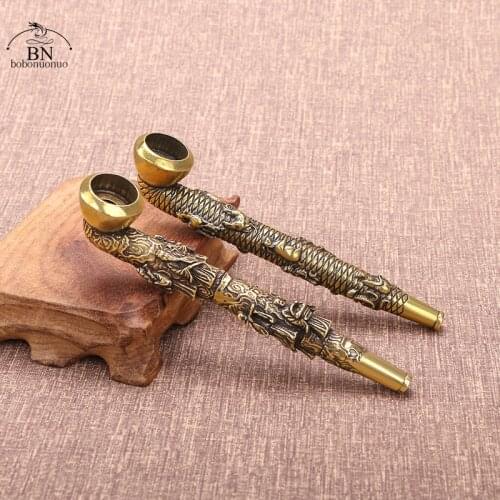 Classical Eight Immortals Copper Pipes Portable Creative Smoking Pipe Herb Tobacco Pipe Grinder Smoke Mouthpiece Cigarette Man