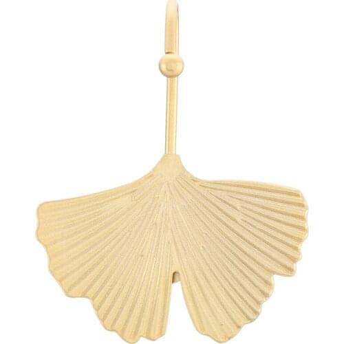 Nordic Style Gold Leaf Shape Wrought Iron Hook Wall Hanger Hanging Storage Rack For Towel Clothes Home Organization