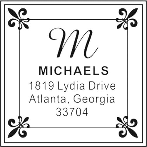 Square Customized Photosensitive Self Inking Seal Stamp Crystal Handle with Logo Address Text In Any language