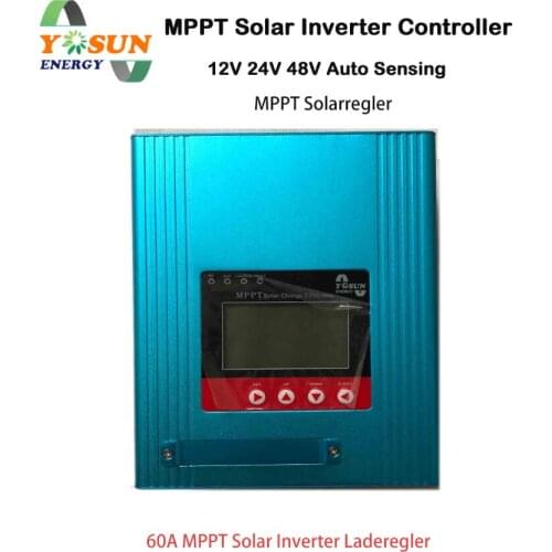 MPPT Solar Charge Controller 12/24/48V Auto 60A Solar Panel Battery Regulator Solar MPPT Controller LCD Display Home Appliances