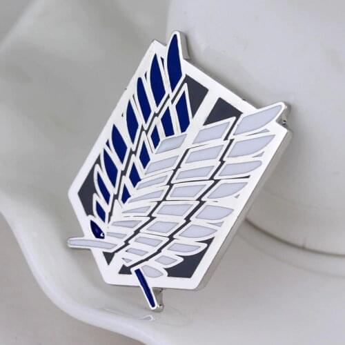 MQCHUN Jewelry Hot Attack on Titan Brooch Shingeki no Kyojin Scouting Legion Badge Men Women Brooch