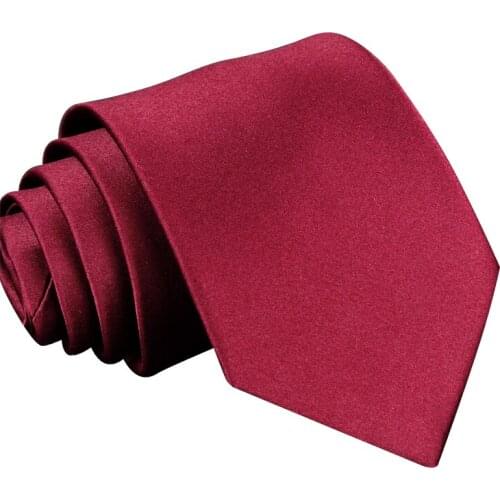 Solid Black Burgundy Crimson Red Mens Ties Neckties 100% Silk Printed Free Shipping Wholesale Handmade Casual Formal Party New