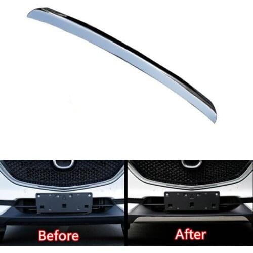 Stainless Steel Car Exterior Front Bumper Lip Cover Strip Trim Styling Fit For Mazda CX-5 CX5 2017 2018 Accessories