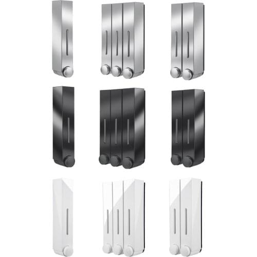 Wall Mounted Soap Dispenser Shower Lotion Shampoo Gel Cotainer for Bathroom Toilet in Office Cafe Restaurant Hotel