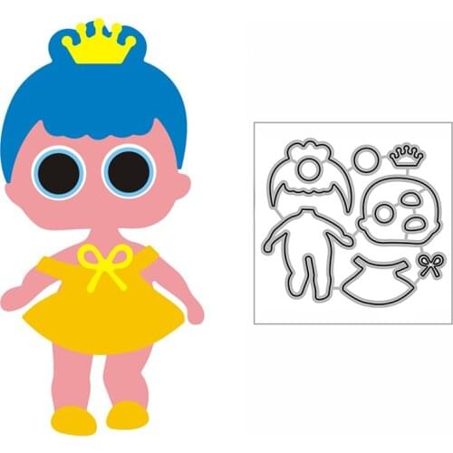 New Crown Princess Girl Craft Embossing Mold 2021 Metal Cutting Dies for DIY Decorative Scrapbooking Album Card Making No Stamps