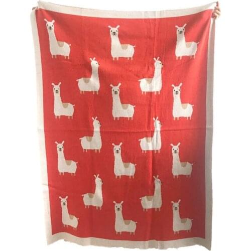 New Autumn Winter Baby Thickened Cartoon Knitting Blanket Soft Pure Cotton Infant Sleeping Warm Swaddle Windproof Stroller