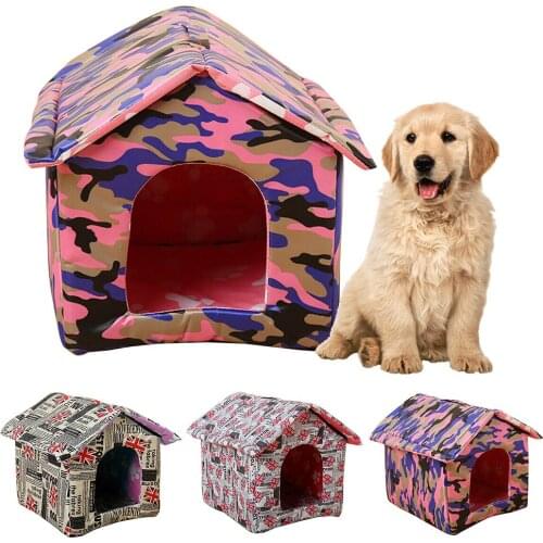 Portable Dog House Foldable Waterproof Weatherproof Cat Nest Dog House Sleeping Bag All Weather Doghouse Puppy Shelter Rational