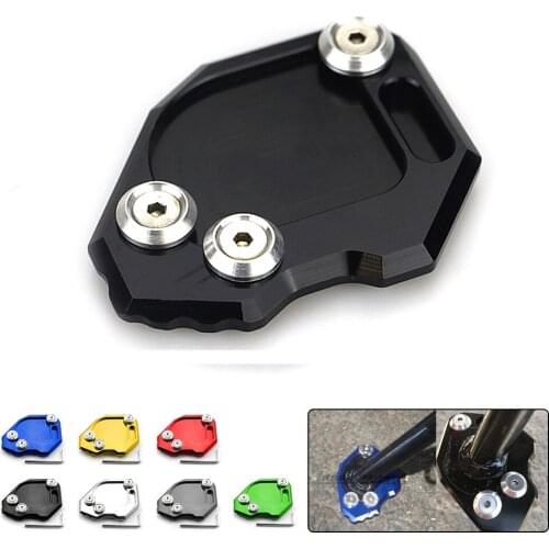 Motorcycle CNC Kickstand Foot Side Stand Extension Enlarge Pad Support Plate For BMW F800GS F800 GS 2008-2015