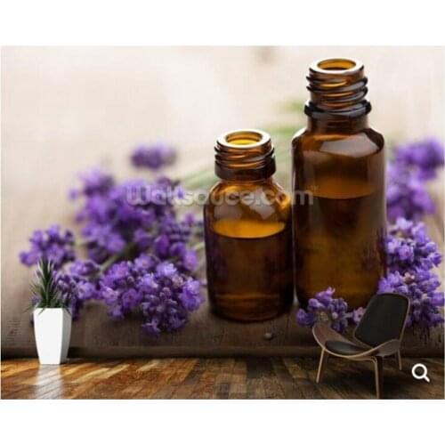 Custom floral wallpaper,Essential Oil and Lavender Flowers fresco for living room bedroom background wallpaper home decoration