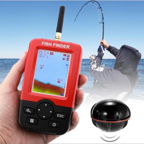 Portable Depth Fish Finder Wireless Sound Wave Sensor Echo Sounder Freshwater Seawater Fishfinder