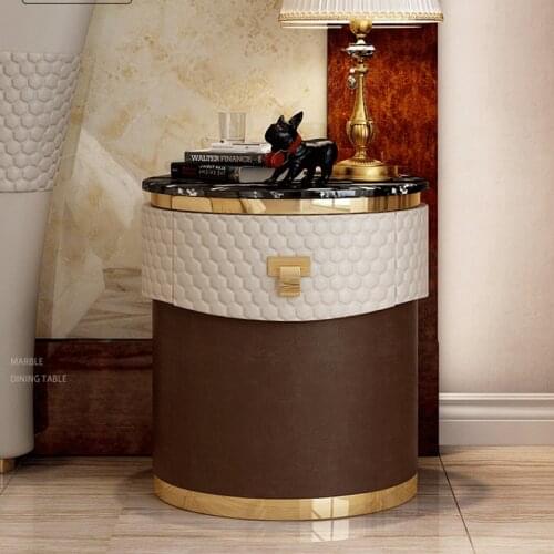 Luxury elegant style table de chevet nuit hotel bedside table bedroom vitrinas nightstand with drawers