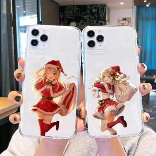 Merry Christmas Phone Case for IPhone 6s 11 12 Pro Max Mini XS XR 7 8 X Plus SE2020 Cartoon Santa Claus Soft Silicone Cover Gift