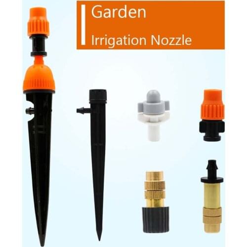 Garden drip irrigation adjustable nozzle, spray sprinkler, garden potted lawn sprinkler