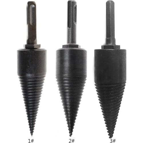 Firewood Machine Drill Wood Cone Reamer Punch Driver Drill Bit Split Drilling Tools 130x32mm