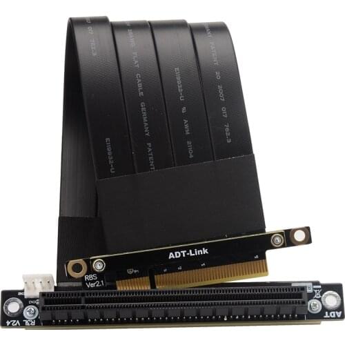ADT-Link R83SL-PW PCIE X8 to X16 Mining Extension Cable PCI-e 8x 16x Adapter Riser x99 Server RTX 3060 3090 Multi-Card ETH Miner