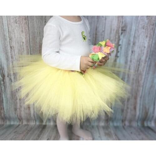 Yellow Tulle Kid Children Candy Tutu SkirtsGirls Tutu Pettiskirt Dance Skirt Ball Gown girl princess birthday Cloth Skirt Dress