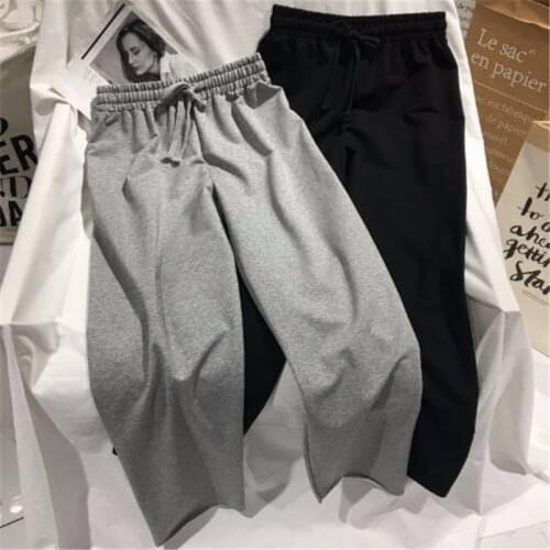 Spring Autumn Women Elastic High Waist Straight Pants Solid High Quality Casual Pants Women Simple Comfortable Trousers Female