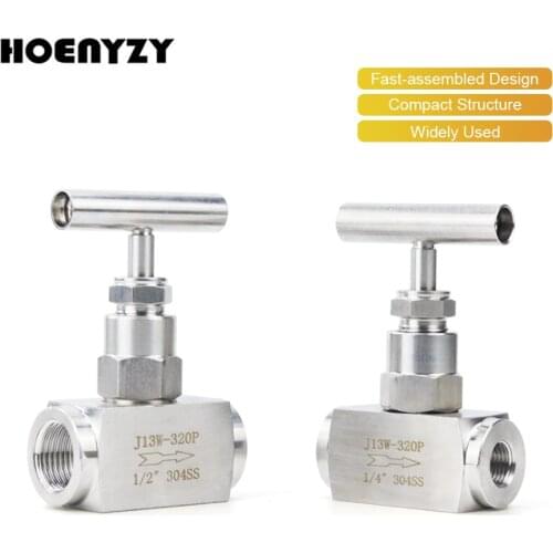 1/4" 3/8" 1/2" 3/4" 1" BSP Female High Pressure Stainless Steel 304 Shut Off Needle Globe Valve J13W-320P Crane Flow Control