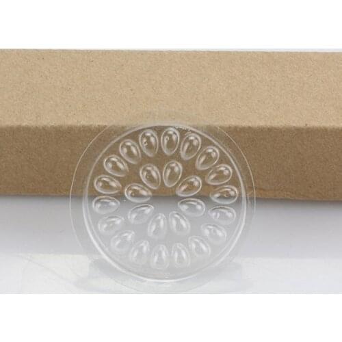 10Pcs Disposable Flower Shape Eyelash Extension Glue Holder Gasket Pads Plastic Transparent Eyelashes Adhesive Pallet With